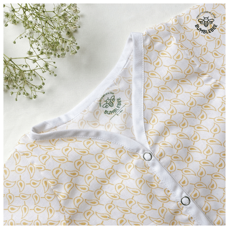 Beige Paisley Cotton Half Sleeve Top