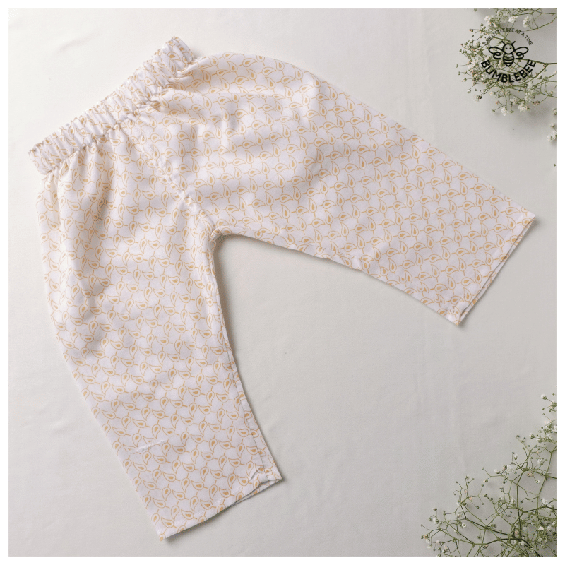 Beige Paisley Cotton Co-Ord Set Full Sleeves