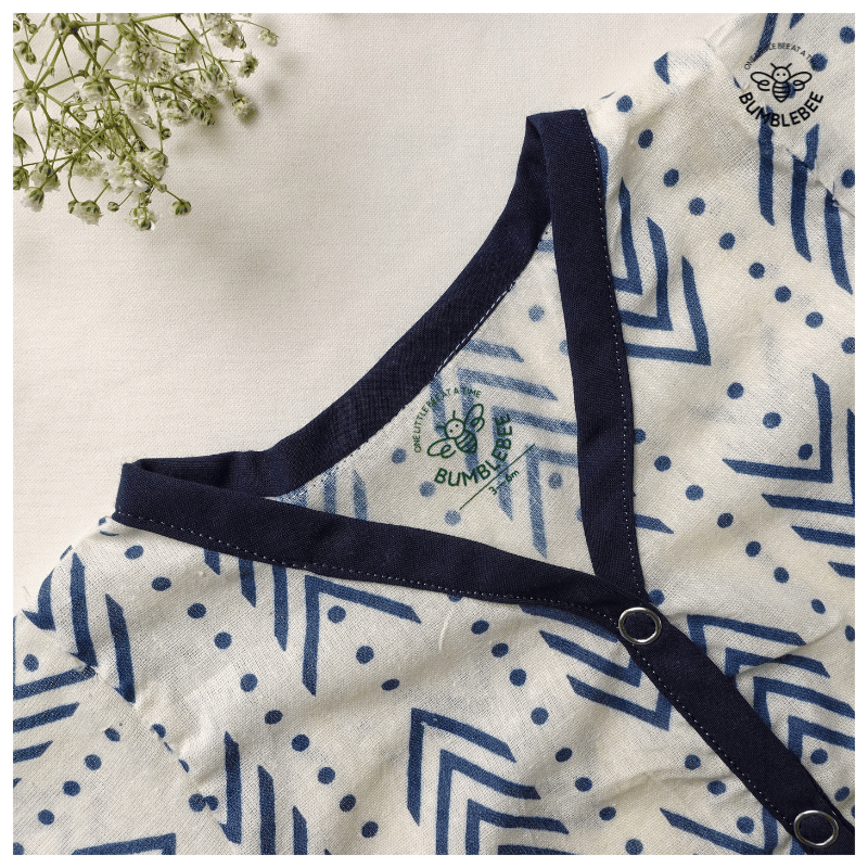 Blue Aztec Cotton Full Sleeve Top