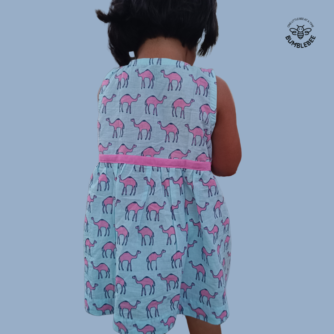 Pink Camels Cotton Dress