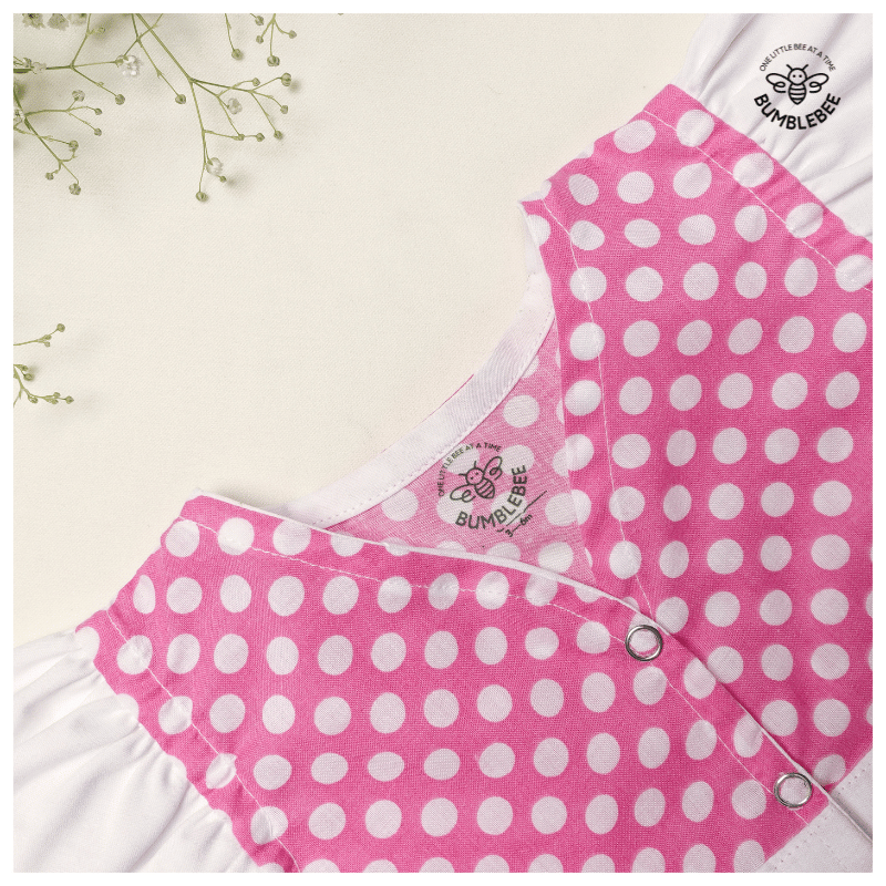 Pink Polka Dot Cotton Frock