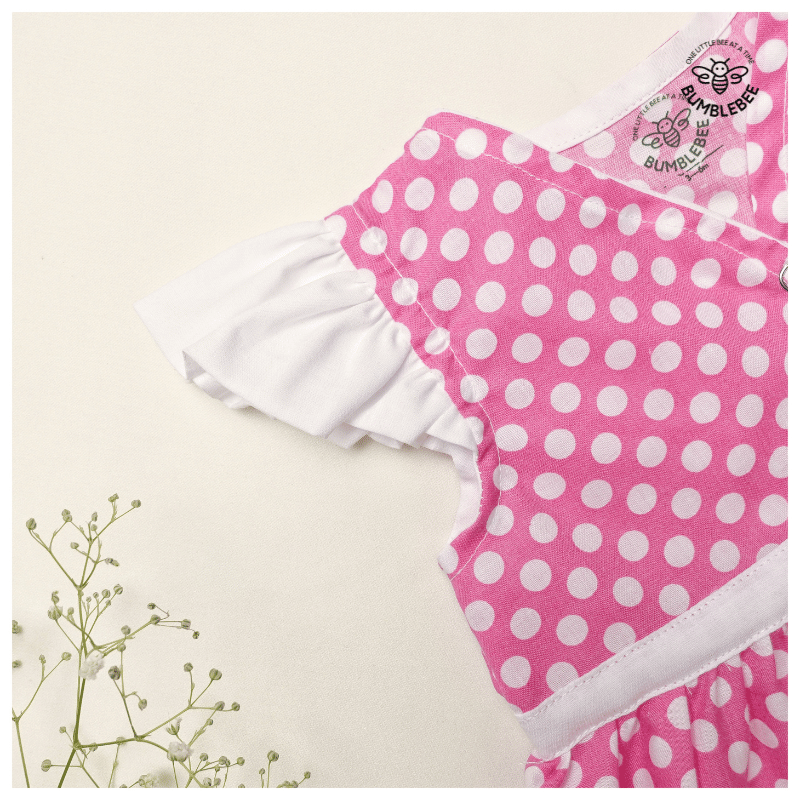 Pink Polka Dot Cotton Frock