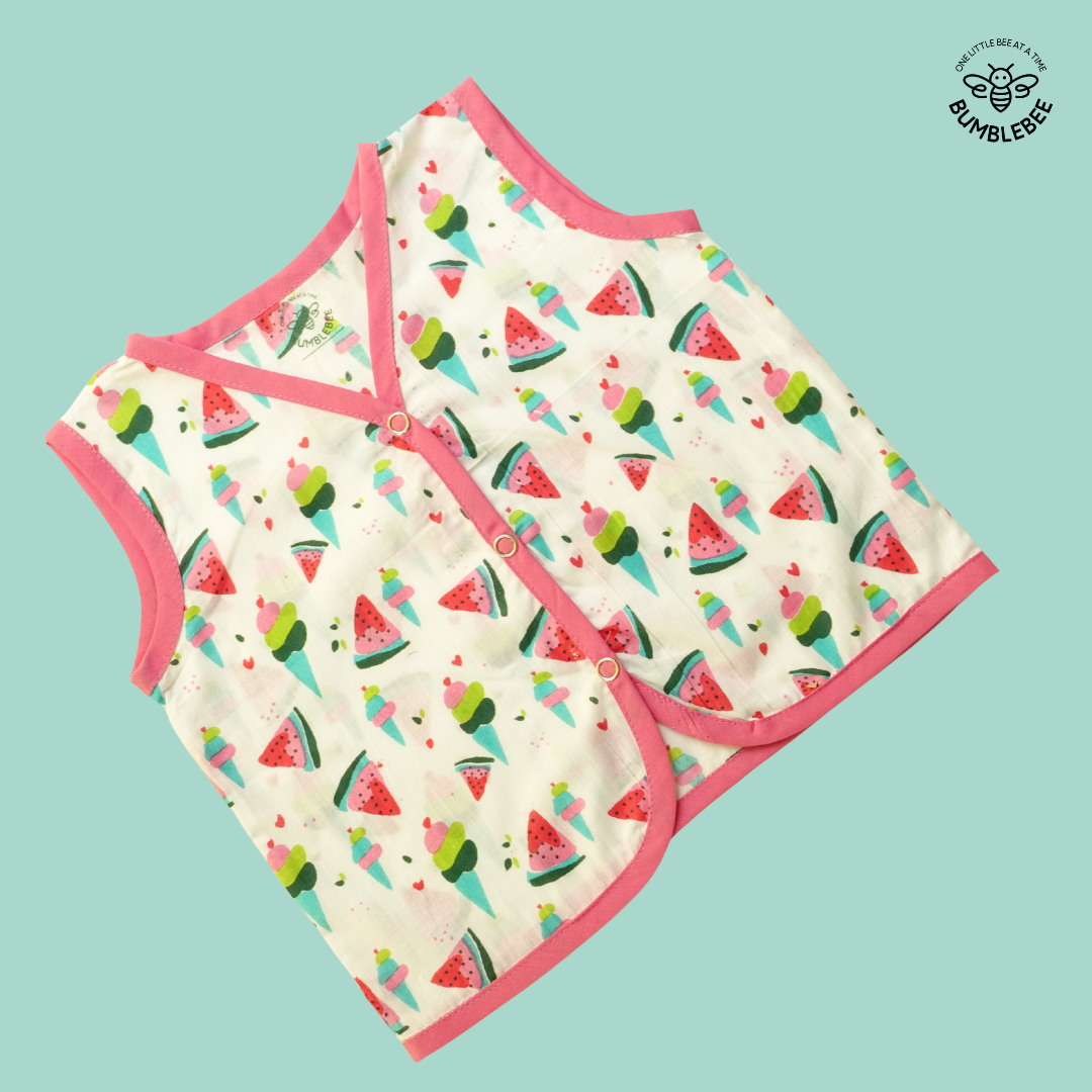 Pink Watermelons Cotton Jabla Top