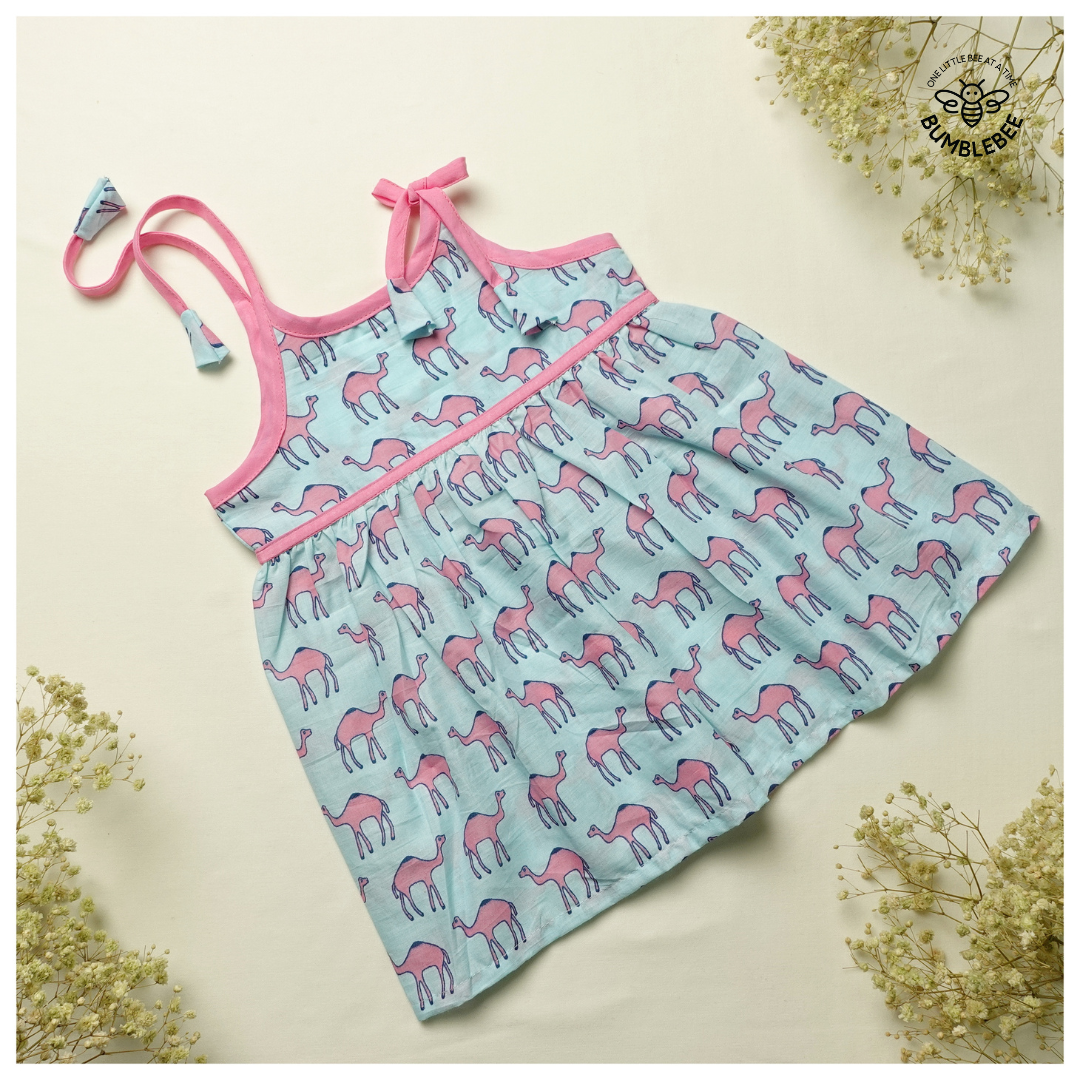Pink Camels Strappy Dress