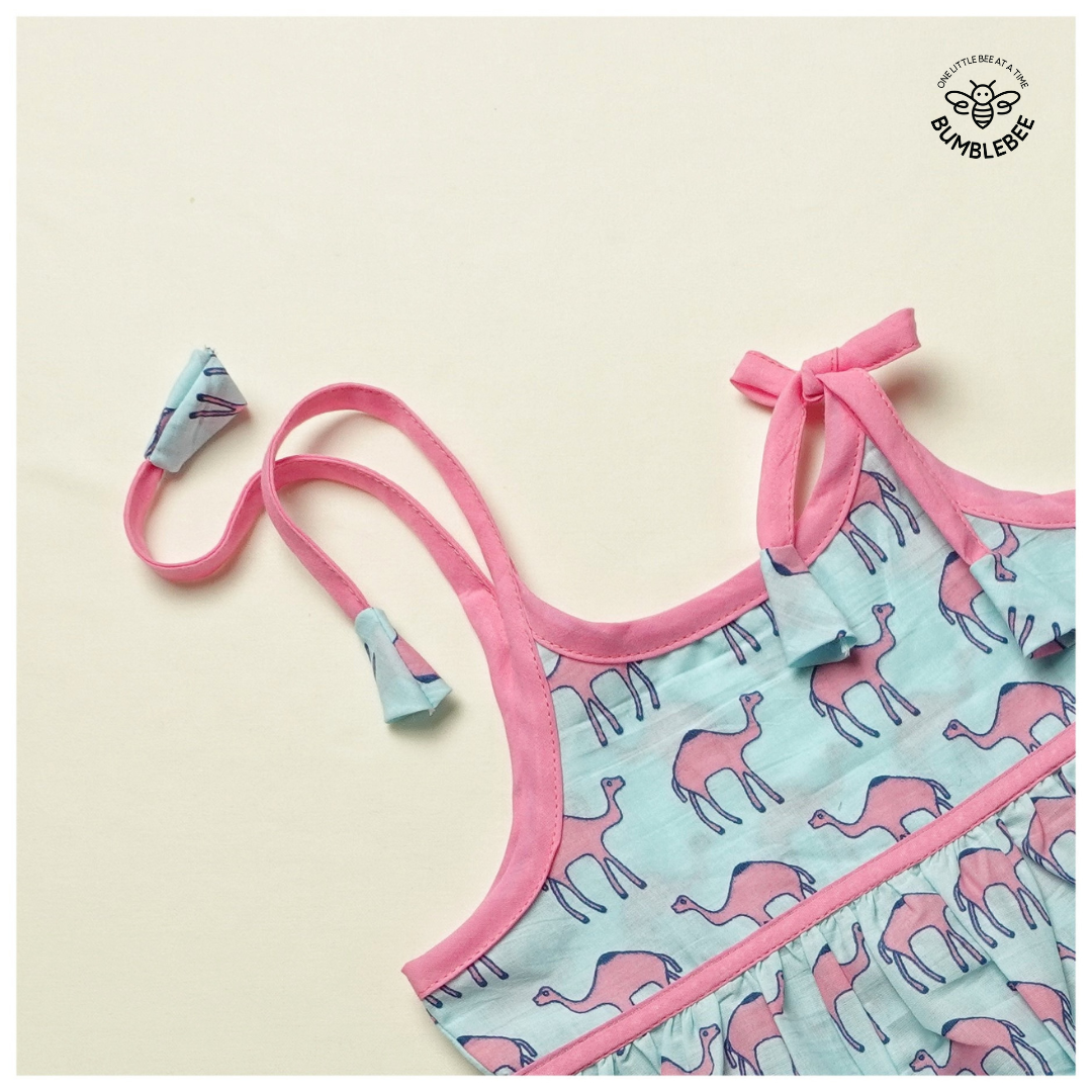 Pink Camels Strappy Dress