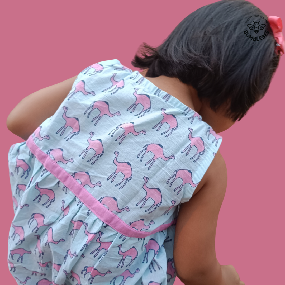 Pink Camels Cotton Dress