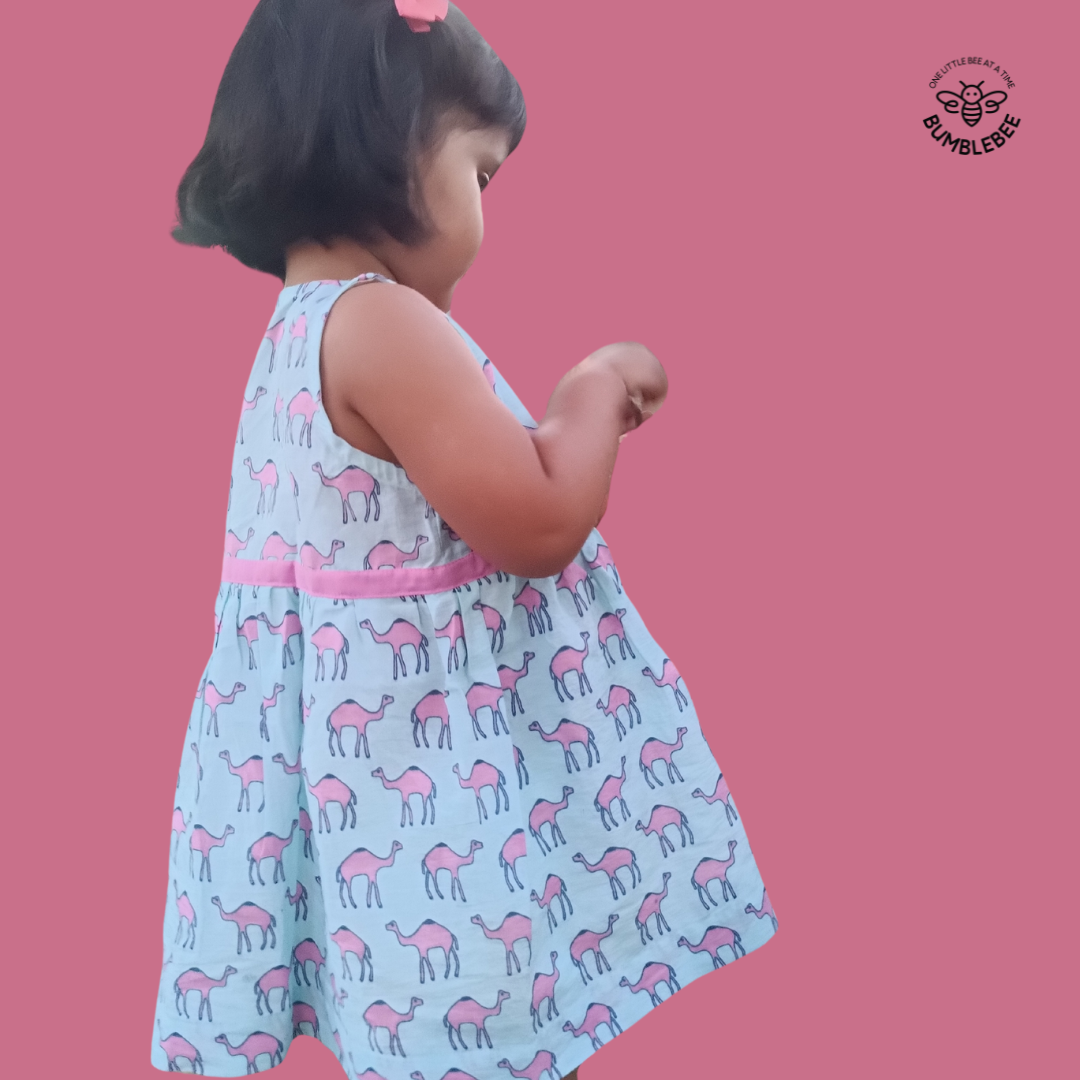 Pink Camels Cotton Dress