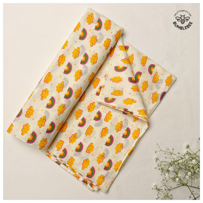 Rainbow Cloud Cotton Swaddles for newborn babys Bumblebee Baby Wear