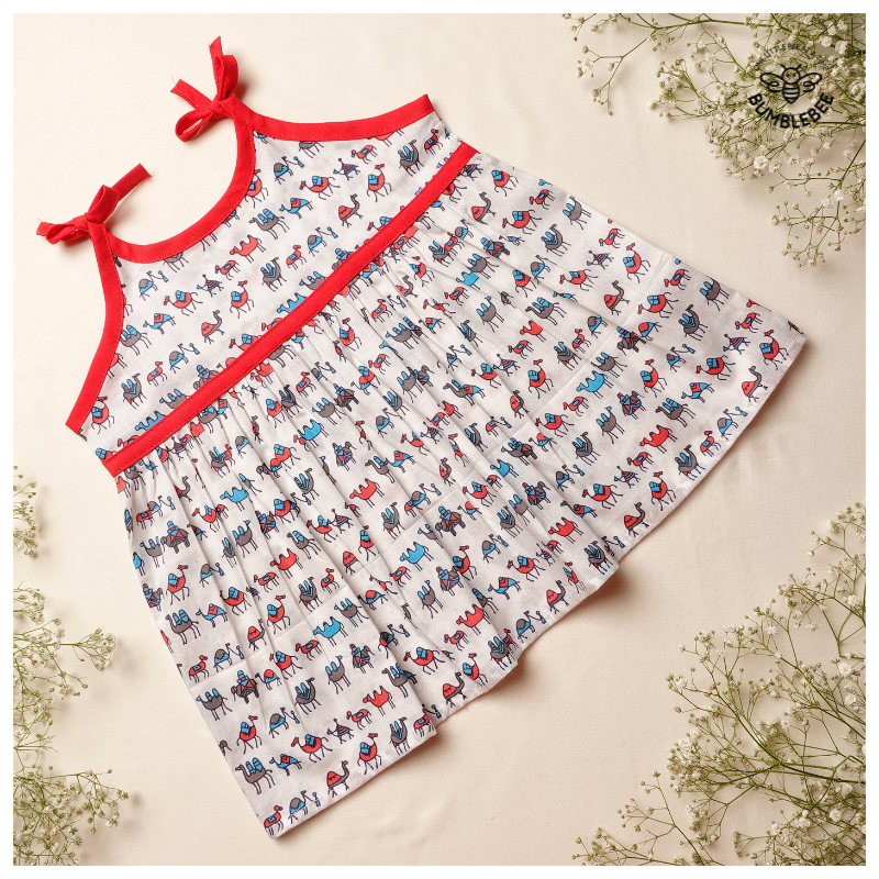 Red Camels Strappy Dress
