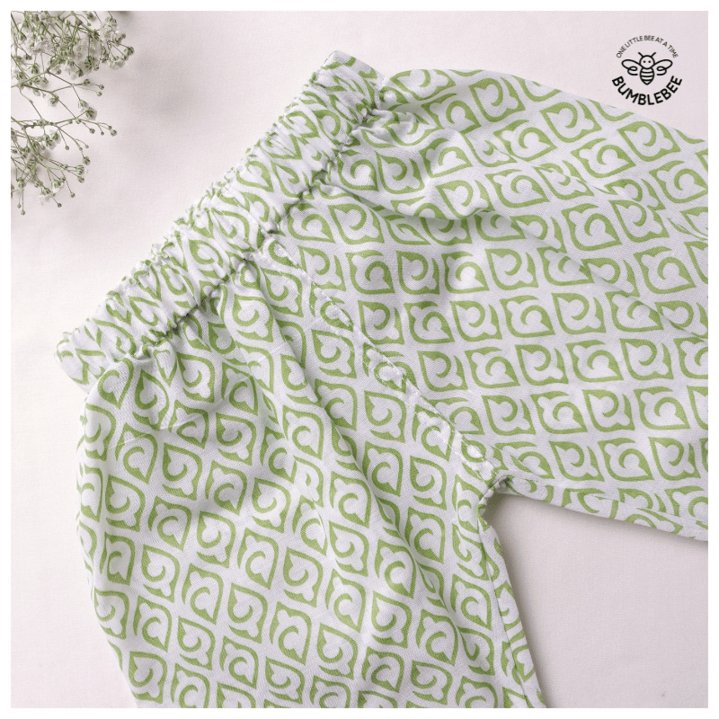 Sea Green Cotton Co-Ord Set Full Sleeves