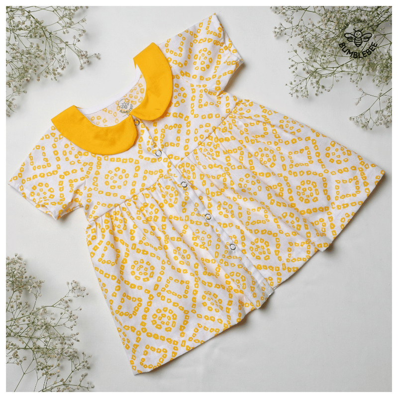 Sunshine Yellow Peter Pan Collar Frock