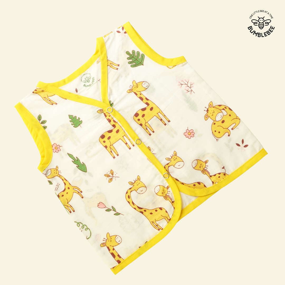 Yellow Giraffes Cotton Jabla Top