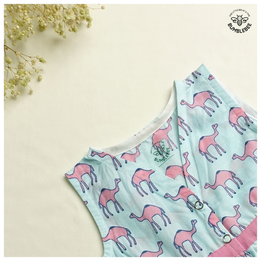 Pink Camels Cotton Dress