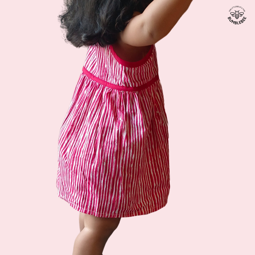 Red Stripes Strappy Dress