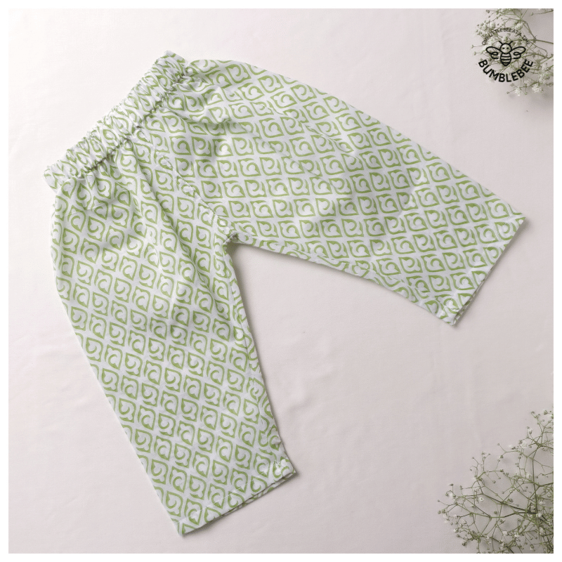 Sea Green Cotton Co-Ord Set Half Sleeves